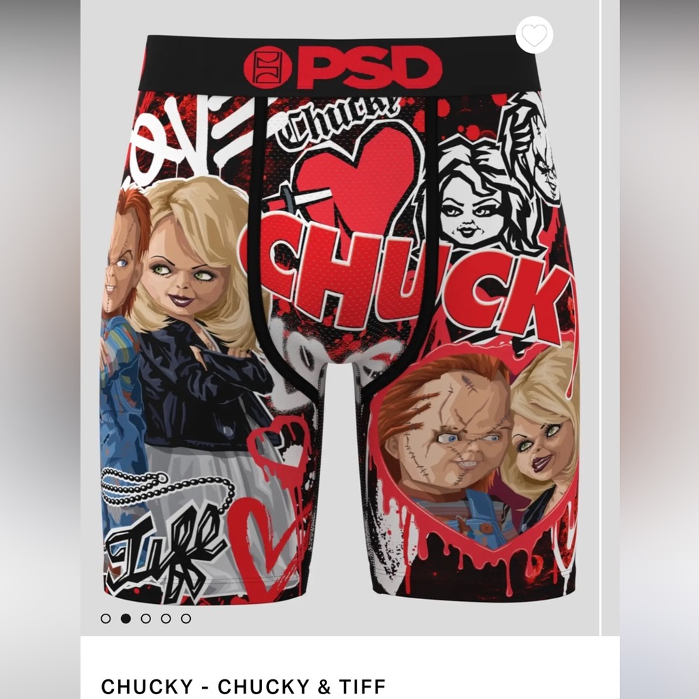 PSD Chucky & Tiff Themed Boxers - Red, Black, White